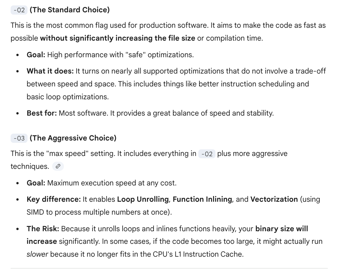 performance comparison